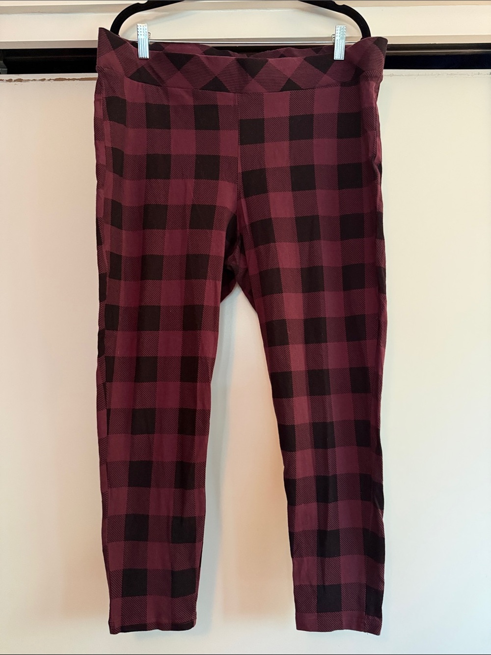 torrid Burgundy and Black Plaid Kids Leggings